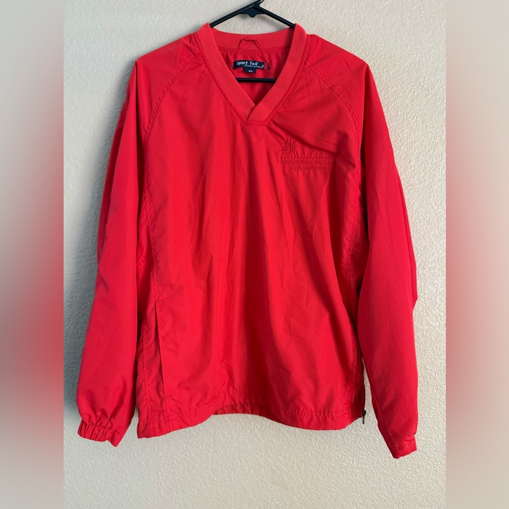 Port Authority Red Windbreaker Jacket